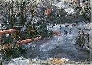 Lovis Corinth Eisbahn im Berliner Tiergarten oil